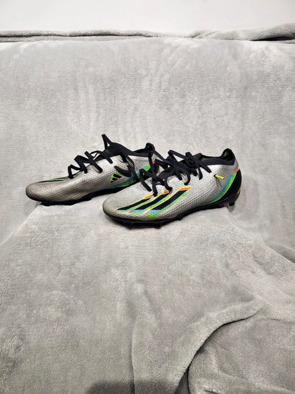 Adidas X Speedportal.1 FG Beyond Fast Soccer Cleats Gray & Black